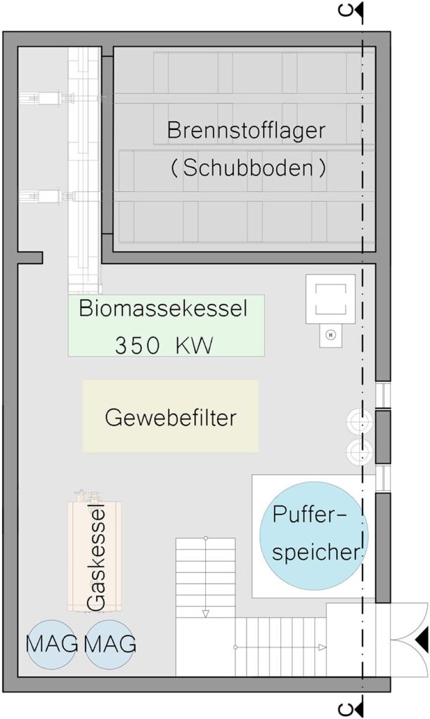 Groß Schwansee Heizzentrale Grundriss